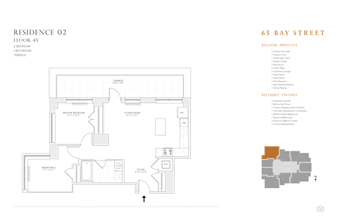 Floor plan for 2 beds, 1 bath, 867 sqft